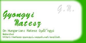 gyongyi matesz business card